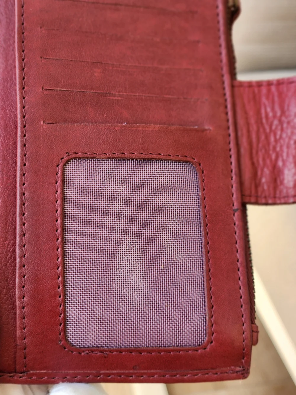 Classic  Leather Wallet - Burgundy